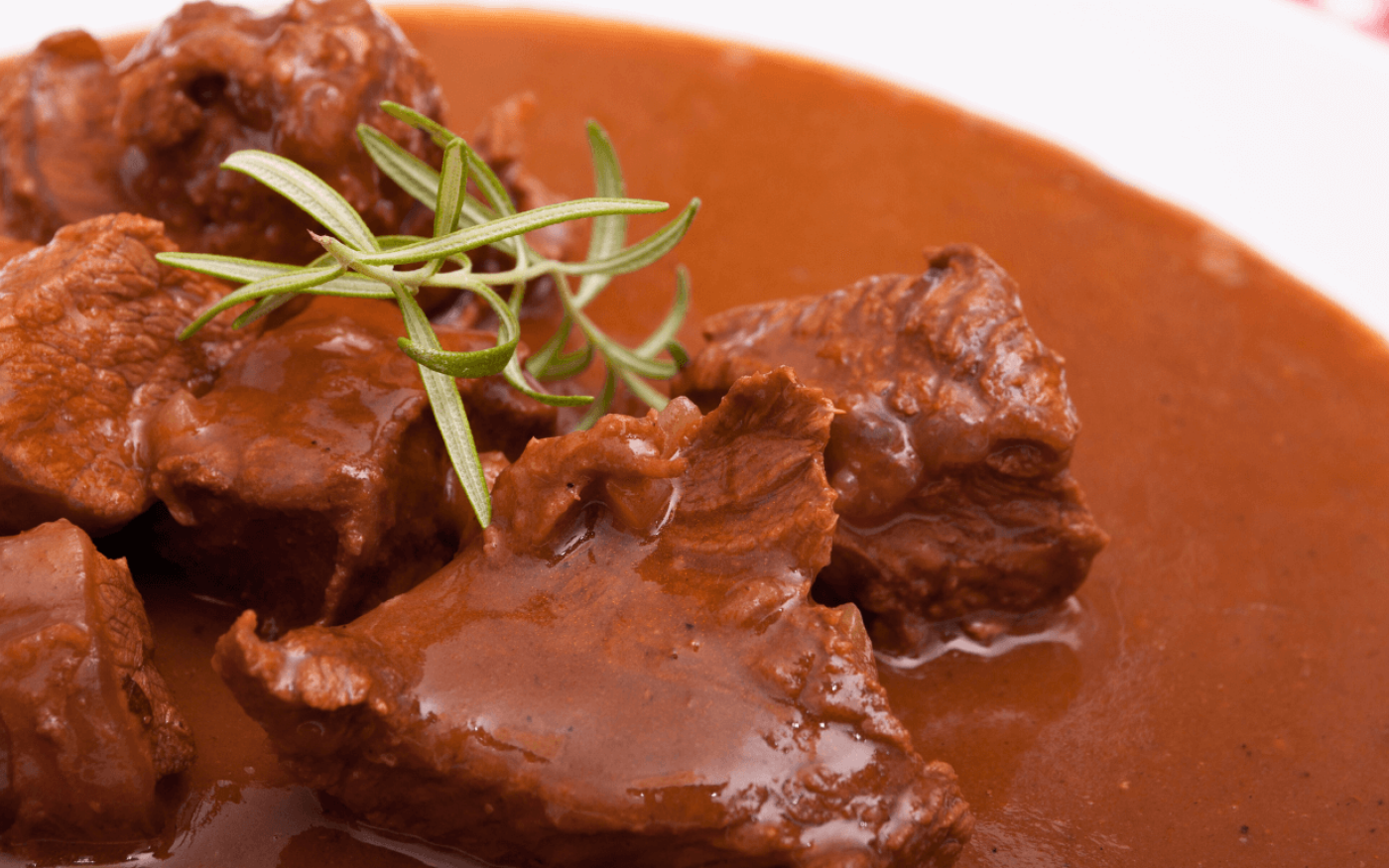 Hertenragout met champignons en truffel