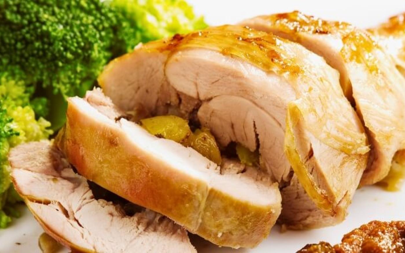 Opgevulde kalkoenfilet met romige aardappelgratin