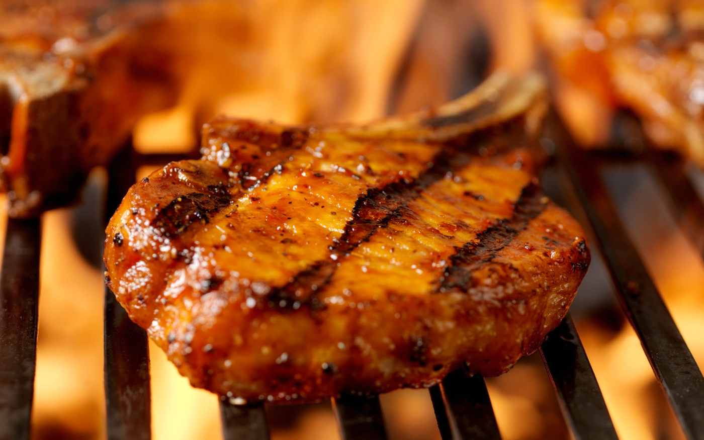 Varkenskotelet op de BBQ